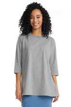 Load image into Gallery viewer, Grey oversized cotton loose tee for women
