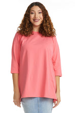 Load image into Gallery viewer, Pink oversized loose comfortable tee for women
