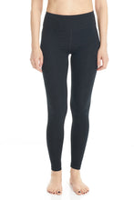 Load image into Gallery viewer, black full length high waisted cotton leggings
