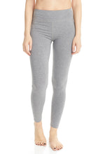 Load image into Gallery viewer, dark grey full length high waisted cotton leggings
