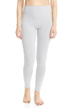 Load image into Gallery viewer, light grey full length high waisted cotton leggings
