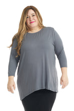 Load image into Gallery viewer, 3/4 Sleeve Crewneck Tunic Shirt &#39;Ivy&#39; Top EX801245
