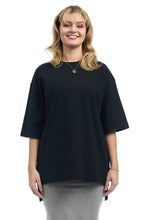 Load image into Gallery viewer, 3/4 Sleeve Cotton Oversized Hi-Lo Tunic T-shirt EX801244
