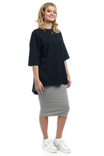 Load image into Gallery viewer, 3/4 Sleeve Cotton Oversized Hi-Lo Tunic T-shirt EX801244
