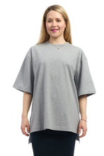 Load image into Gallery viewer, 3/4 Sleeve Cotton Oversized Hi-Lo Tunic T-shirt EX801244
