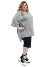 Load image into Gallery viewer, 3/4 Sleeve Cotton Oversized Hi-Lo Tunic T-shirt EX801244
