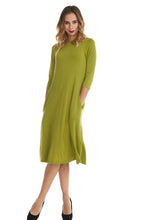 Load image into Gallery viewer, Fit n&#39; Flare Dress with 3/4 Sleeves and Pockets &#39;Tammee&#39; EX803155

