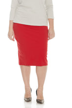 Load image into Gallery viewer, Plus Size Cotton Below Knee Length Pencil Skirt &#39;Dallas&#39; EX802111
