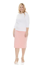 Load image into Gallery viewer, Plus Size Cotton Below Knee Length Pencil Skirt &#39;Dallas&#39; EX802111
