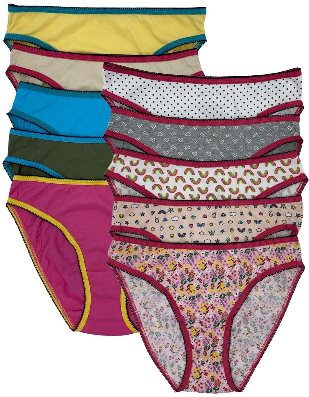 Esteez Cotton Bikini Panties for Girls in Assorted Colors EX804230Y