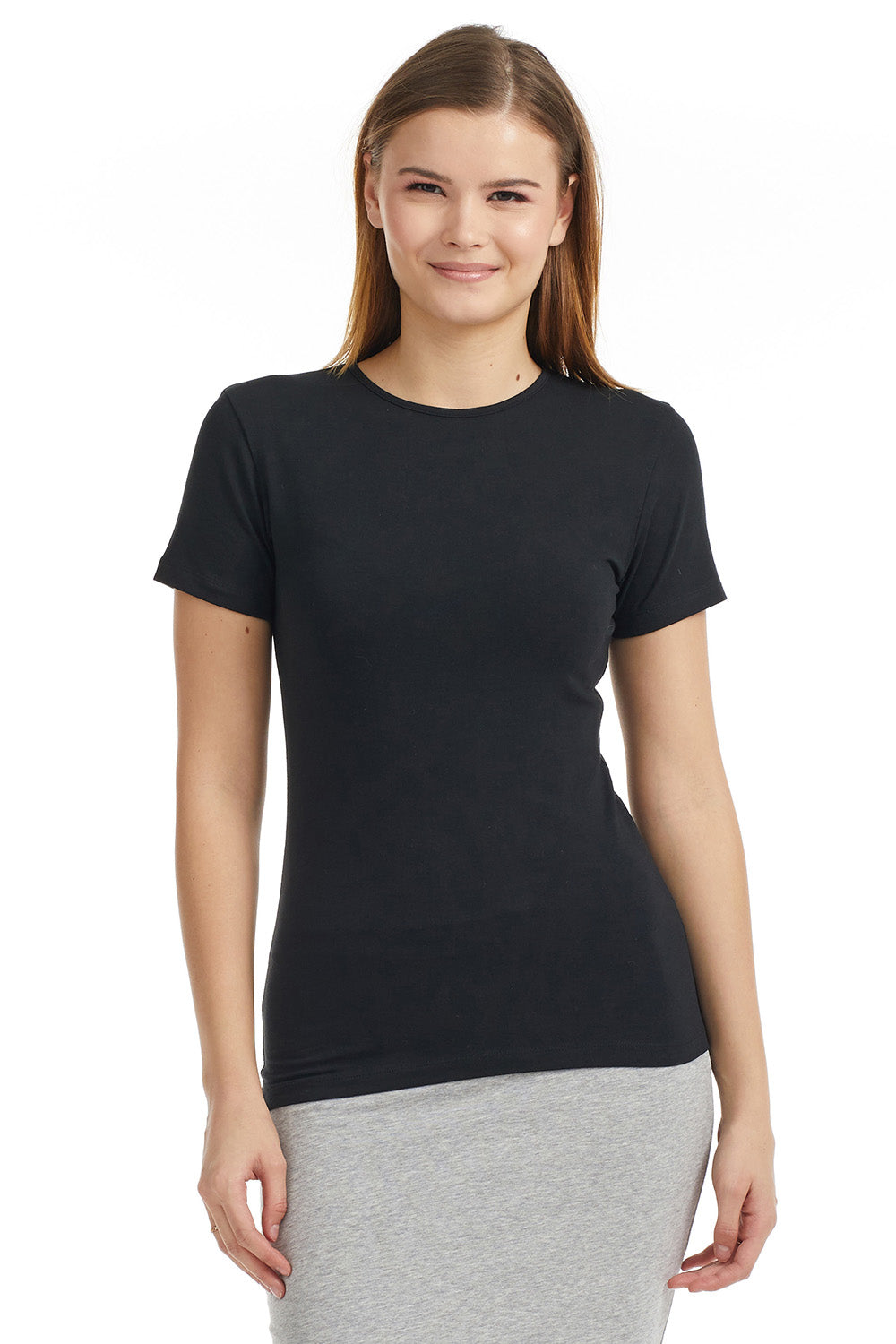 Cotton Short Sleeve Crewneck T-Shirt Top EX801200