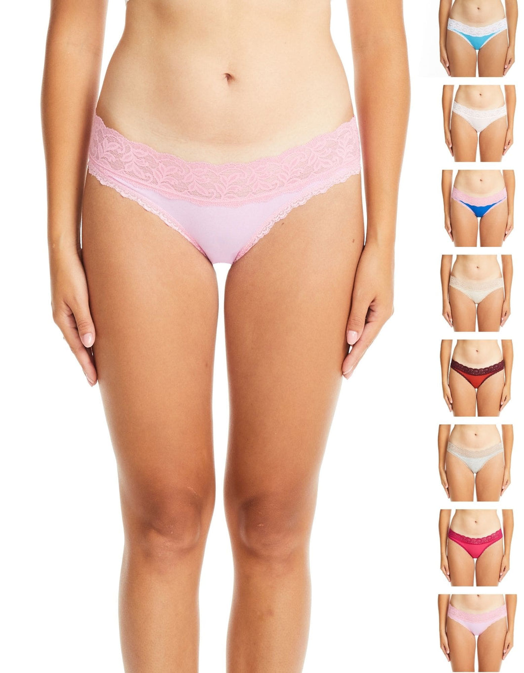 Cotton Bikini Underwear with Lace Trim EX804220